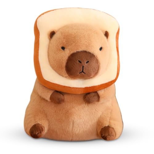 Fouvin Capybara Plüschtier, Capybara Plüsch Kuscheltier mit Brot Stofftier, Kawaii Capybara Plüsch Kissen Spielzeug Wasserschwein Wurfkissen Geschenk für Kinder Jungen Mädchen 5+ Jahre (Brot, 30cm) Fouvin Capybara Plüschtier, Capybara Plüsch Kuscheltier mit Brot Stofftier, Kawaii Capybara Plüsch Kissen Spielzeug Wasserschwein Wurfkissen Geschenk für Kinder Jungen Mädchen 5+ Jahre (Brot, 30cm) von Fouvin
