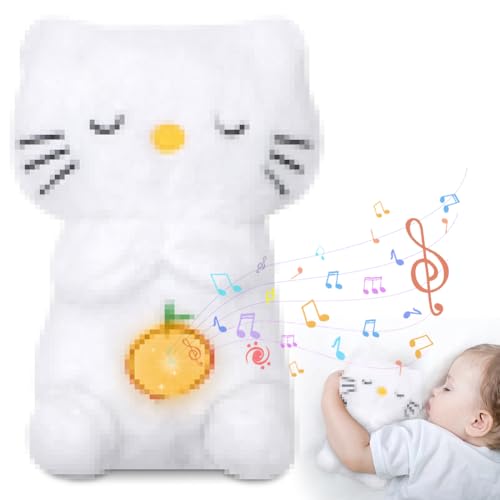 Schlummer Kuscheltier mit Herzschlag,Schlummer Katze Kuscheltier,Einschlafhilfe Babys,Otter Kuscheltier mit Atembewegung und Musik,Katze Niedlich Plüschfigur,Geschenk für Jungen Mädchen Kinder Baby Schlummer Kuscheltier mit Herzschlag,Schlummer Katze Kuscheltier,Einschlafhilfe Babys,Otter Kuscheltier mit Atembewegung und Musik,Katze Niedlich Plüschfigur,Geschenk für Jungen Mädchen Kinder Baby von Fouvin