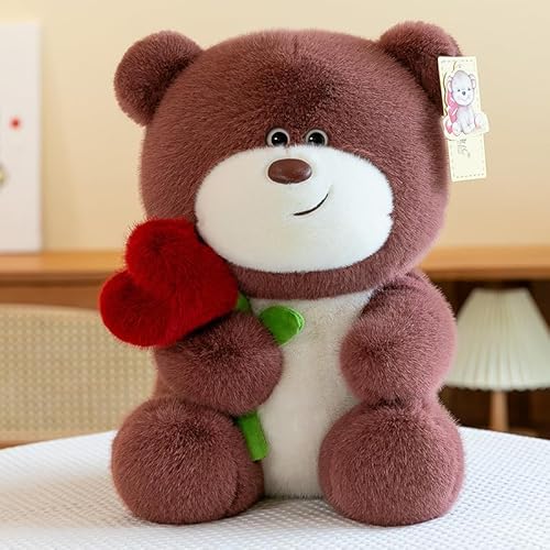 Fouvin Plüschtiere Liebe Valentinstag Bär, Teddybär Plüsch-Bär Teddy mit Herz Rose, Stofftier Spielzeug Dekozimmer Kissen Plüschtier Kuscheltier Geschenke für Mama, Valentinstag, Rosarot, 28cm Fouvin Plüschtiere Liebe Valentinstag Bär, Teddybär Plüsch-Bär Teddy mit Herz Rose, Stofftier Spielzeug Dekozimmer Kissen Plüschtier Kuscheltier Geschenke für Mama, Valentinstag, Rosarot, 28cm von Fouvin