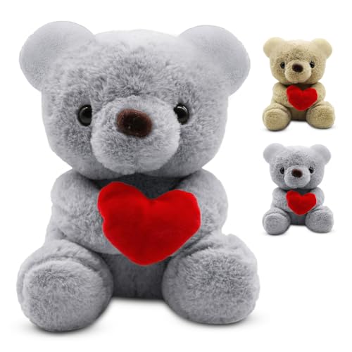 Teddybär Plüschbär mit Herz, Plüsch-Bär, Teddy mit Liebe, 23 cm Teddybären Rose Stofftier Spielzeug Dekozimmer, Plüschtier Kuscheltier Schmusetier Geschenke für Kinder Mädchen,Geburtstag,Valentinstag Teddybär Plüschbär mit Herz, Plüsch-Bär, Teddy mit Liebe, 23 cm Teddybären Rose Stofftier Spielzeug Dekozimmer, Plüschtier Kuscheltier Schmusetier Geschenke für Kinder Mädchen,Geburtstag,Valentinstag von Fouvin
