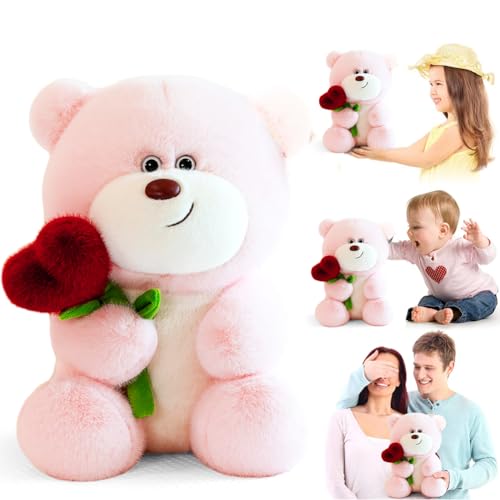 Teddybär Plüschbär mit Herz Rose, 28cm Plüsch-Bär,Teddy mit Liebe,Teddybären Rose Stofftier Spielzeug Dekozimmer,Plüschtier Kuscheltier Schmusetier Geschenke für Kinder Mädchen,Geburtstag,Valentinstag Teddybär Plüschbär mit Herz Rose, 28cm Plüsch-Bär,Teddy mit Liebe,Teddybären Rose Stofftier Spielzeug Dekozimmer,Plüschtier Kuscheltier Schmusetier Geschenke für Kinder Mädchen,Geburtstag,Valentinstag von Fouvin