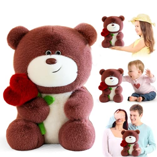 Teddybär Plüschbär mit Herz Rose, 28cm Plüsch-Bär,Teddy mit Liebe,Teddybären Rose Stofftier Spielzeug Dekozimmer,Plüschtier Kuscheltier Schmusetier Geschenke für Kinder Mädchen,Geburtstag,Valentinstag Teddybär Plüschbär mit Herz Rose, 28cm Plüsch-Bär,Teddy mit Liebe,Teddybären Rose Stofftier Spielzeug Dekozimmer,Plüschtier Kuscheltier Schmusetier Geschenke für Kinder Mädchen,Geburtstag,Valentinstag von Fouvin