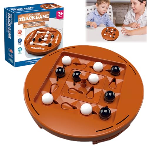 Track Logic Board Spiele, 4 Gewinnt Vier Gewinnt Spin Brettspiel Kinderspiele Logik Spiele Brettspiele, Double Spiel für die ganze Familie, Double Spiel Kinder Ab 4 (Abgerundet) von Fouvin