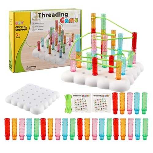 Foway Fädelspiel | Stapelspiel Mit Fädelblöcken,Duellspiel zur Beruhigung & Problemlösung mit Zählen Lernen & Sinnesförderung für Vorschulkinder Foway Fädelspiel | Stapelspiel Mit Fädelblöcken,Duellspiel zur Beruhigung & Problemlösung mit Zählen Lernen & Sinnesförderung für Vorschulkinder von Foway