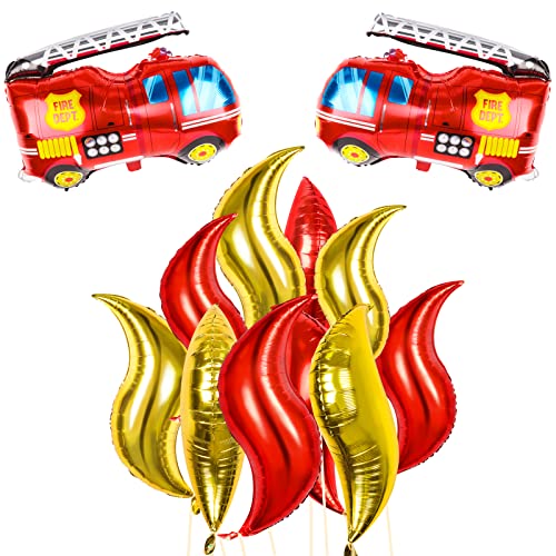 Fowecelt Feuerwehr Geburtstag Deko Junge: Feuerwehrmann sam Geburtstagsdeko, Feuerwehr Deko Kindergeburtstag, Feuerwehr Luftballons Spielzeug, Feuerwehr Party Kindergeburtstag für Junge von Fowecelt