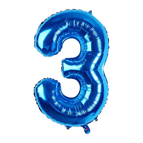 Fowecelt Folienballon Luftballon 3 Geburtstag: 3 Luftballons Zahl Geburtstagsdeko 3 Jahre Junge Kindergeburtstag Deko XXL 100cm Blau-Riesen Folienballon zum Geburtstag Fliegt mit Helium Fowecelt Folienballon Luftballon 3 Geburtstag: 3 Luftballons Zahl Geburtstagsdeko 3 Jahre Junge Kindergeburtstag Deko XXL 100cm Blau-Riesen Folienballon zum Geburtstag Fliegt mit Helium von Fowecelt