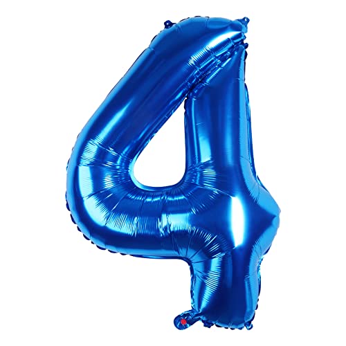 Fowecelt Folienballon Luftballon 4 Geburtstag: 4 Luftballons Zahl Geburtstagsdeko 4 Jahre Junge Kindergeburtstag Deko XXL 100cm Blau-Riesen Folienballon zum Geburtstag Fliegt mit Helium Fowecelt Folienballon Luftballon 4 Geburtstag: 4 Luftballons Zahl Geburtstagsdeko 4 Jahre Junge Kindergeburtstag Deko XXL 100cm Blau-Riesen Folienballon zum Geburtstag Fliegt mit Helium von Fowecelt