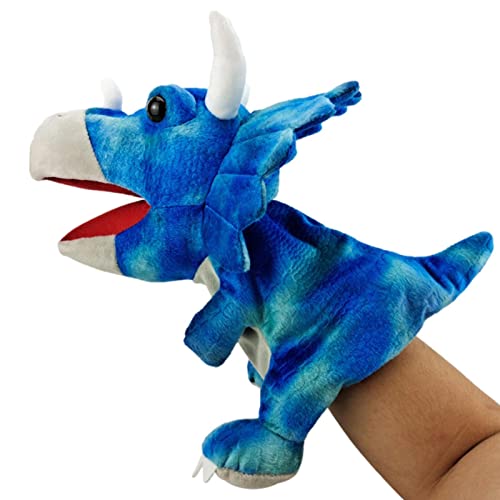 Fowybe Handpuppen Dinosaurier Spielzeug | Plüsch-Handpuppe Dinosaurier für Jungen | Cooles Marionetten-Dinosaurier-Spielzeug für Puppentheater, Halloween-Partybevorzugung, interaktives Spielzeug von Fowybe