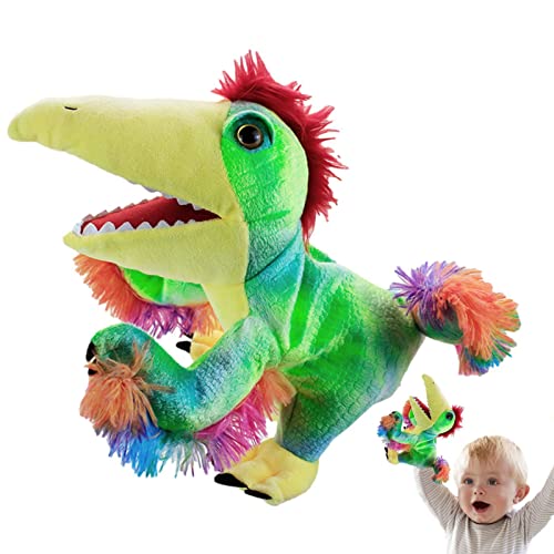 Fowybe Handpuppen für Kinder | Plüsch-Dinosaurierpuppen für Kinder,Flexible Dinosaurier Handpuppe Dino Spielzeug, Party Show Interaktives Spiel von Fowybe