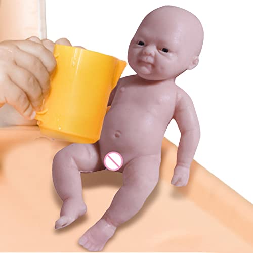 Fowybe Mini-Babypuppen realistisch | 4,3 Zoll realistische wiedergeborene Babypuppe,Mini Neugeborene Babypuppen voller Silikonkörper, echte Babypuppen Mädchenspielzeug für Kinder ab 3 Jahren von Fowybe