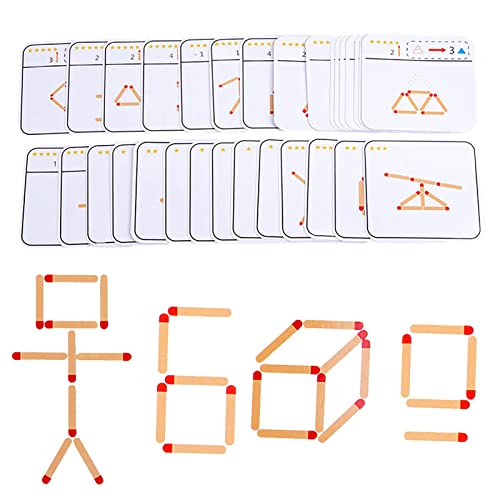 Fowybe Streichholzpuzzle aus Holz für Kleinkinder,Match Stick Kindergarten Lernspielzeug | Baby Lernspielzeug für 3+ Kleinkinder Geschenke Umweltfreundliche Spielzeugspiele Fowybe Streichholzpuzzle aus Holz für Kleinkinder,Match Stick Kindergarten Lernspielzeug | Baby Lernspielzeug für 3+ Kleinkinder Geschenke Umweltfreundliche Spielzeugspiele von Fowybe