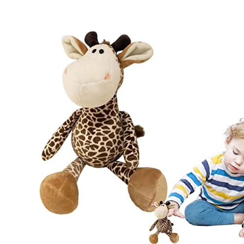Fowybe Tierplüsch | Weiches Plüsch Füchse Giraffe Waschbär Kuscheltier - 25cm Tierfigur Plüschtiere Stofftier Geschenke für Kinder von Fowybe