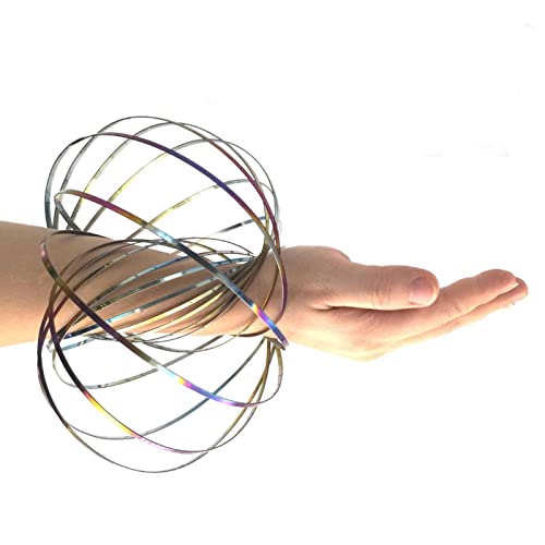 Fowybe Zauberringe Spielzeug,Arm Spinner Ringe | Kinetisches Federspielzeug, magische Ringe, Armband, hochwertiger Einzelstrang-Edelstahl, einzigartiges sensorisches Spielzeug, Stress abbauen von Fowybe