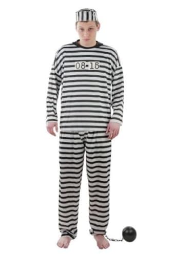 Foxxeo 10121 | Kostüm Gefangener Sträflingskostüm Sträfling Knasti Gefängnis Knast Verbrecher Verbrecherkostüm Gr. M - XXL, Größe:S Foxxeo 10121 | Kostüm Gefangener Sträflingskostüm Sträfling Knasti Gefängnis Knast Verbrecher Verbrecherkostüm Gr. M - XXL, Größe:S von Foxxeo