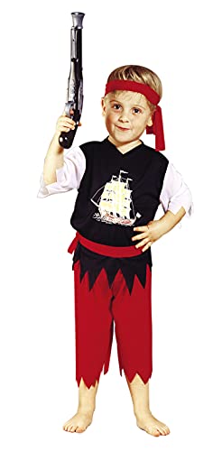Foxxeo Kostüm Pirat Piratenkostüm Seeräuber Freibeuter für Kinder Kinderkostüm Gr. 98-116 Größe 110 von Foxxeo