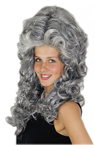 Foxxeo 35155 | Hexenperücke grau lang elegant mit Hochsteckfrisur Hexen Gothic Perücke für Damen Vampir Foxxeo 35155 | Hexenperücke grau lang elegant mit Hochsteckfrisur Hexen Gothic Perücke für Damen Vampir von Foxxeo