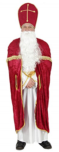 Foxxeo 40005 | Bischofsrobe Robe Bischof Kirche Weihnachtsmann Kostüm Weihnachtsmann Kirche Gr. M - XXL, Größe:XXL von Foxxeo