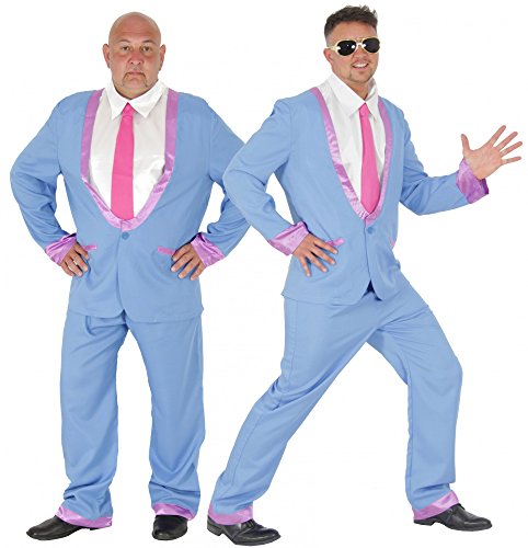 Foxxeo Blauer 50er Jahre Anzug für Herren Kostüm für Rock in Roll Motto-Partys Disco Teds Ted Cosh Boys Größe XL von Foxxeo