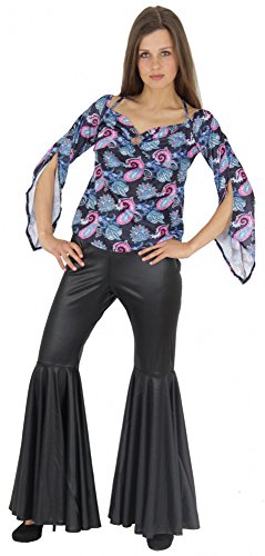 Foxxeo 40139 |70er Jahre Hippiekostüm Kostüm Hippie für Damen Flower Power Damenkostüm Blumenkinder, Größe:XL von Foxxeo