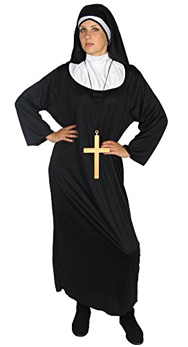 Foxxeo 40264 I Kostüm Nonne Nonnenkostüm Schwester Nonne Damenkostüm Kirche - Gr. SMLXLXXL Größe L von Foxxeo