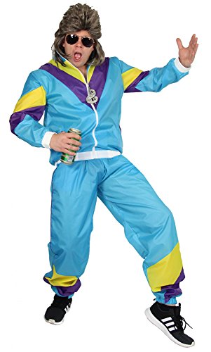 Foxxeo 80er Jahre Kostüm für Herren zu Karneval und Fasching Trainingsanzug Assianzug Assi Größe S von Foxxeo
