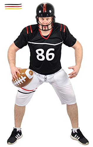Quarterback Kostüm für Herren American Football Spieler Sportler Fasching Karneval Motto Party Größe M von Foxxeo