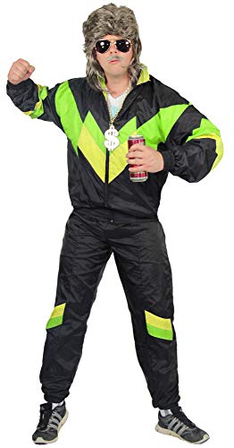 Foxxeo 80er Jahre Kostüm für Erwachsene Premium 80s Trainingsanzug Assianzug Assi - Herren Größe S-XXXXL - Fasching Karneval Anzug, Farbe schwarz grün gelb, Größe: L Foxxeo 80er Jahre Kostüm für Erwachsene Premium 80s Trainingsanzug Assianzug Assi - Herren Größe S-XXXXL - Fasching Karneval Anzug, Farbe schwarz grün gelb, Größe: L von Foxxeo