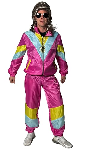 Foxxeo 80er Jahre Trainingsanzug Kostüm für Herren, Größe:XXXXL Foxxeo 80er Jahre Trainingsanzug Kostüm für Herren, Größe:XXXXL von Foxxeo