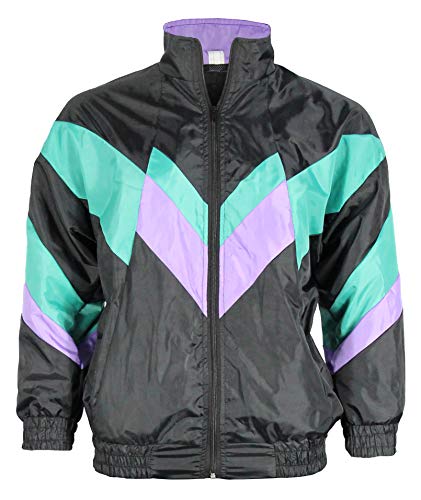 Foxxeo 80er Jahre Kostüm Trainingsjacke für Herren - Größe S-XXXXL, Größe:XXXL von Foxxeo