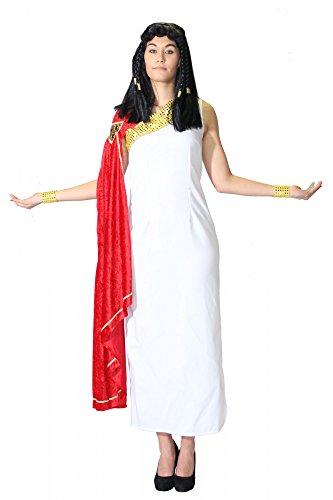 Foxxeo Antike Toga für Damen Römerin Kostüm Griechische Göttin Damenkostüm für Fasching und Karneval Größe L von Foxxeo