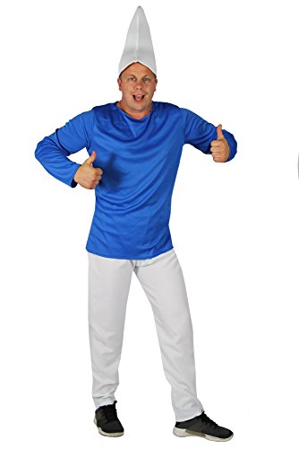 Foxxeo Blauer Zwerg Kostüm mit weißer Mütze für Herren zu Fasching und Karneval Zwergenkostüm Herrenkostüm Größe XXL Foxxeo Blauer Zwerg Kostüm mit weißer Mütze für Herren zu Fasching und Karneval Zwergenkostüm Herrenkostüm Größe XXL von Foxxeo