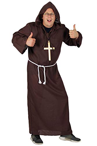 Foxxeo Deluxe Mönch Kostüm für Herren braun Mönche Tunika Kutte Kirche Größe XXXL Foxxeo Deluxe Mönch Kostüm für Herren braun Mönche Tunika Kutte Kirche Größe XXXL von Foxxeo