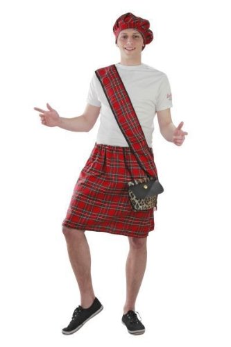 Foxxeo Kostüm Schotte Schottenrock Schottland Karneval Kostüme GröÃŸe M-L von Foxxeo