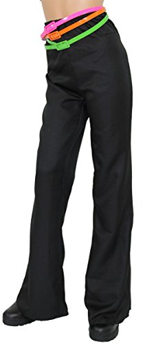 Foxxeo Schwarze 70er 80er Jahre Disco Party Schlaghose für Damen Schlager Star Größe XXL Foxxeo Schwarze 70er 80er Jahre Disco Party Schlaghose für Damen Schlager Star Größe XXL von Foxxeo