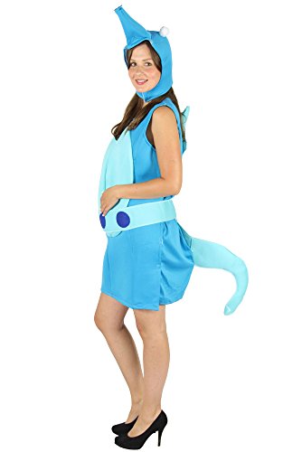 Foxxeo Seepferdchen Kostüm für Erwachsene - Größe S bis XXXL - Tierkostüm Damenkostüm Herrenkostüm Größe L-XL von Foxxeo