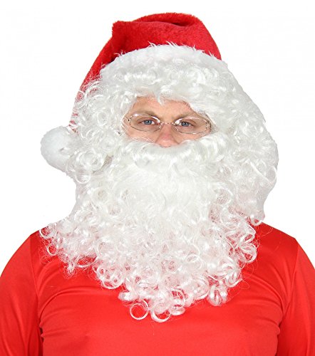 Foxxeo Weihnachtsmannbrille Weihnachtsmann Brille mit goldenem Rand für Zwerg Nikolaus von Foxxeo