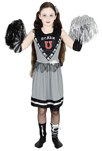 Foxxeo Zombie Cheerleader Kostüm für Mädchen - Größe 110-152 - zu Halloween Fasching Karneval Größe 110-116 Foxxeo Zombie Cheerleader Kostüm für Mädchen - Größe 110-152 - zu Halloween Fasching Karneval Größe 110-116 von Foxxeo