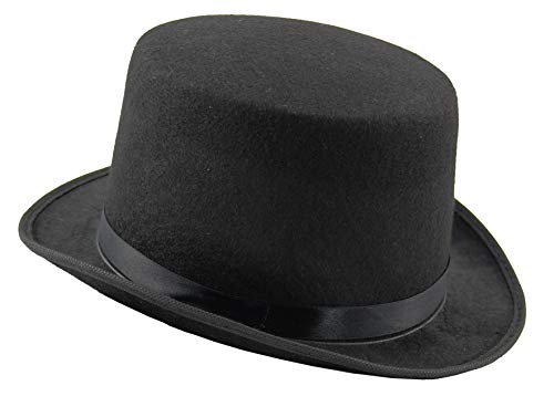 Foxxeo Zylinder schwarz Karneval Fasching Hut für Erwachsene von Foxxeo