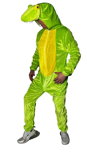 Foxxeo grünes Krokodil Kostüm für Erwachsene, Größe:XXXXL von Foxxeo
