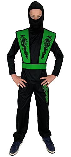 Foxxeo grünes Ninja Kostüm für Jungen - Größe 110-152 - grüner Ninja Kämpfer für Kinder Fasching Karneval, Größe:122/128 Foxxeo grünes Ninja Kostüm für Jungen - Größe 110-152 - grüner Ninja Kämpfer für Kinder Fasching Karneval, Größe:122/128 von Foxxeo