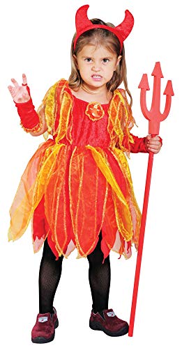 Teufelkostüm Mädchen Kostüm Teufel Karneval 134/140 von Foxxeo