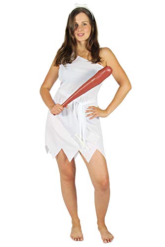 Foxxeo weiÃŸes blaues Steinzeit Damen Kostüm für Fasching und Karneval Paarkostüm Partnerkostüm Erwachsene GröÃŸe XL von Foxxeo