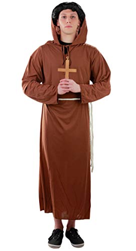 Kostüm Mönch Mönchkostüm Mönchkostüme, Gr. L, Braun von Foxxeo