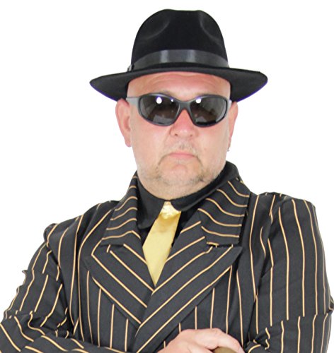 schwarzer 20er Jahre Gangster Hut für Erwachsene - Mafia Herren Fedora Damen Hüte Karneval Fasching schwarzer 20er Jahre Gangster Hut für Erwachsene - Mafia Herren Fedora Damen Hüte Karneval Fasching von Foxxeo