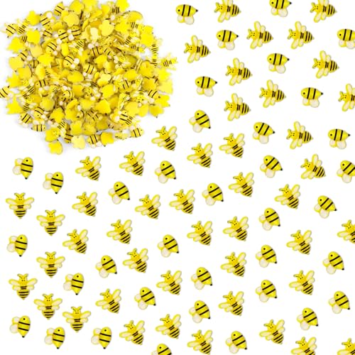 100 Stück kleine Mini-Bienen-Dekorationen aus Kunstharz, 3D-Mini-Bienen-Dekorationen aus Kunstharz, kleine Bienen aus Kunstharz für die Dekoration von Feengärten und Mikro-Landschaften 100 Stück kleine Mini-Bienen-Dekorationen aus Kunstharz, 3D-Mini-Bienen-Dekorationen aus Kunstharz, kleine Bienen aus Kunstharz für die Dekoration von Feengärten und Mikro-Landschaften von Foyods