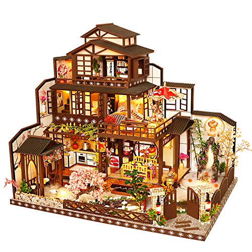 Foyucool DIY Miniatur Haus Kit Puppenhaus Kit mit Möbeln, Mini Haus Making Kit für Erwachsene zum Bauen, Halloween/Weihnachtsdekorationen/Geschenke, L2126 von Foyucool