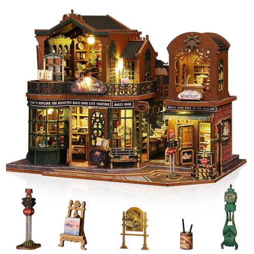 Foyucool DIY Miniatur Haus Kits, Tiny House Kit, Puppenhaus Kits für Erwachsene zum Bauen, Einzigartiges Geburtstags Weihnachtstag Geschenk für Familie und Freunde, Twilight Book City Foyucool DIY Miniatur Haus Kits, Tiny House Kit, Puppenhaus Kits für Erwachsene zum Bauen, Einzigartiges Geburtstags Weihnachtstag Geschenk für Familie und Freunde, Twilight Book City von Foyucool