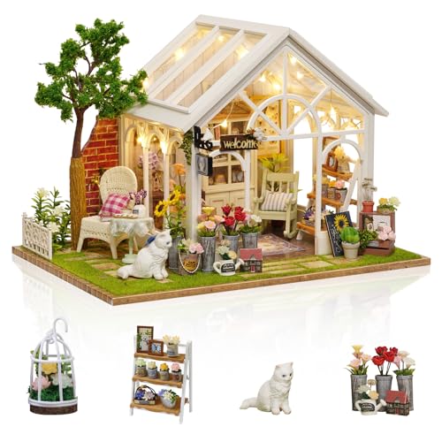 Foyucool DIY Miniatur Puppenhaus Kits, Winziges Haus Kit mit Licht, Puppenhaus Kits für Erwachsene zum Bauen, Einzigartiges Geschenk für Geburtstag Weihnachtstag, Sonnenschein Foyucool DIY Miniatur Puppenhaus Kits, Winziges Haus Kit mit Licht, Puppenhaus Kits für Erwachsene zum Bauen, Einzigartiges Geschenk für Geburtstag Weihnachtstag, Sonnenschein von Foyucool