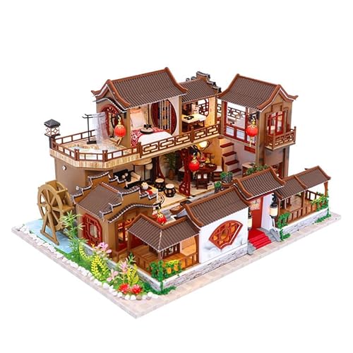 Foyucool DIY Miniaturhaus-Set, Puppenhaus-Set mit Möbeln, Mini-Haus-Bastelset für Erwachsene zum Bauen, Halloween/Weihnachtsdekorationen/Geschenke, L905 von Foyucool