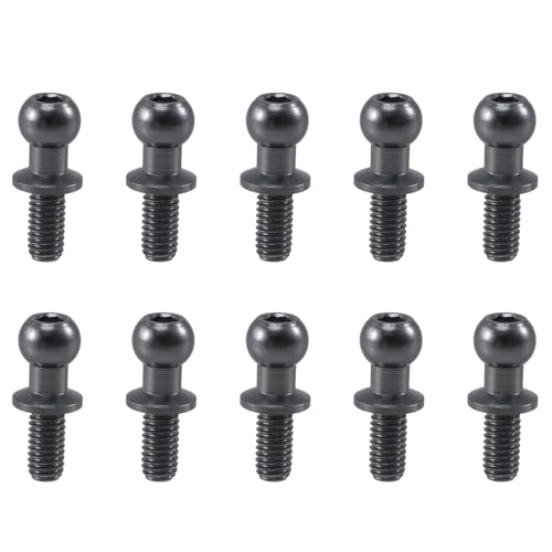 Fozriybefy 10 StüCke M3 Metall Sechskant Kopf Schrauben für TT01 TT02 D5 1/10 RC Drift Auto Teile Universal,Silber von Fozriybefy